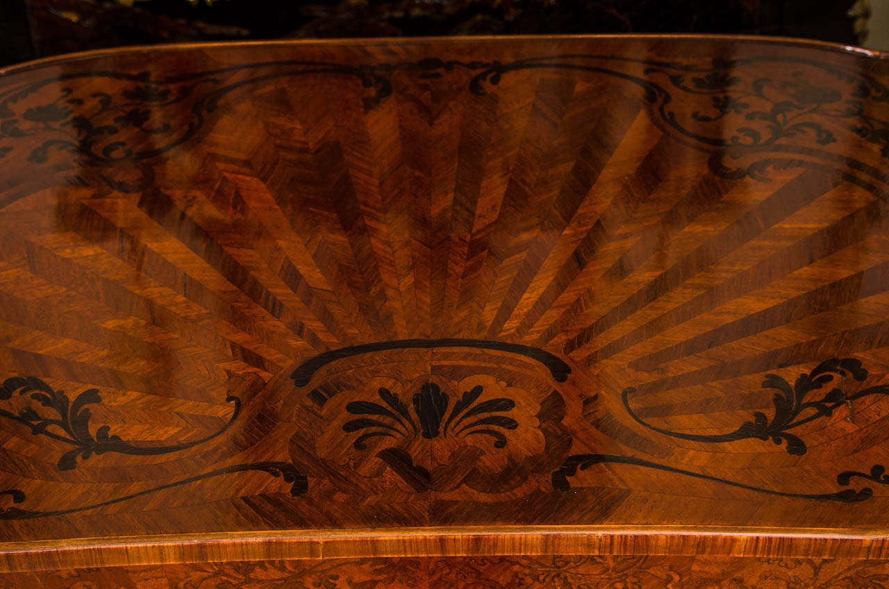 Louis XV Marquetry Inlaid Table In Excellent Condition In Westwood, NJ