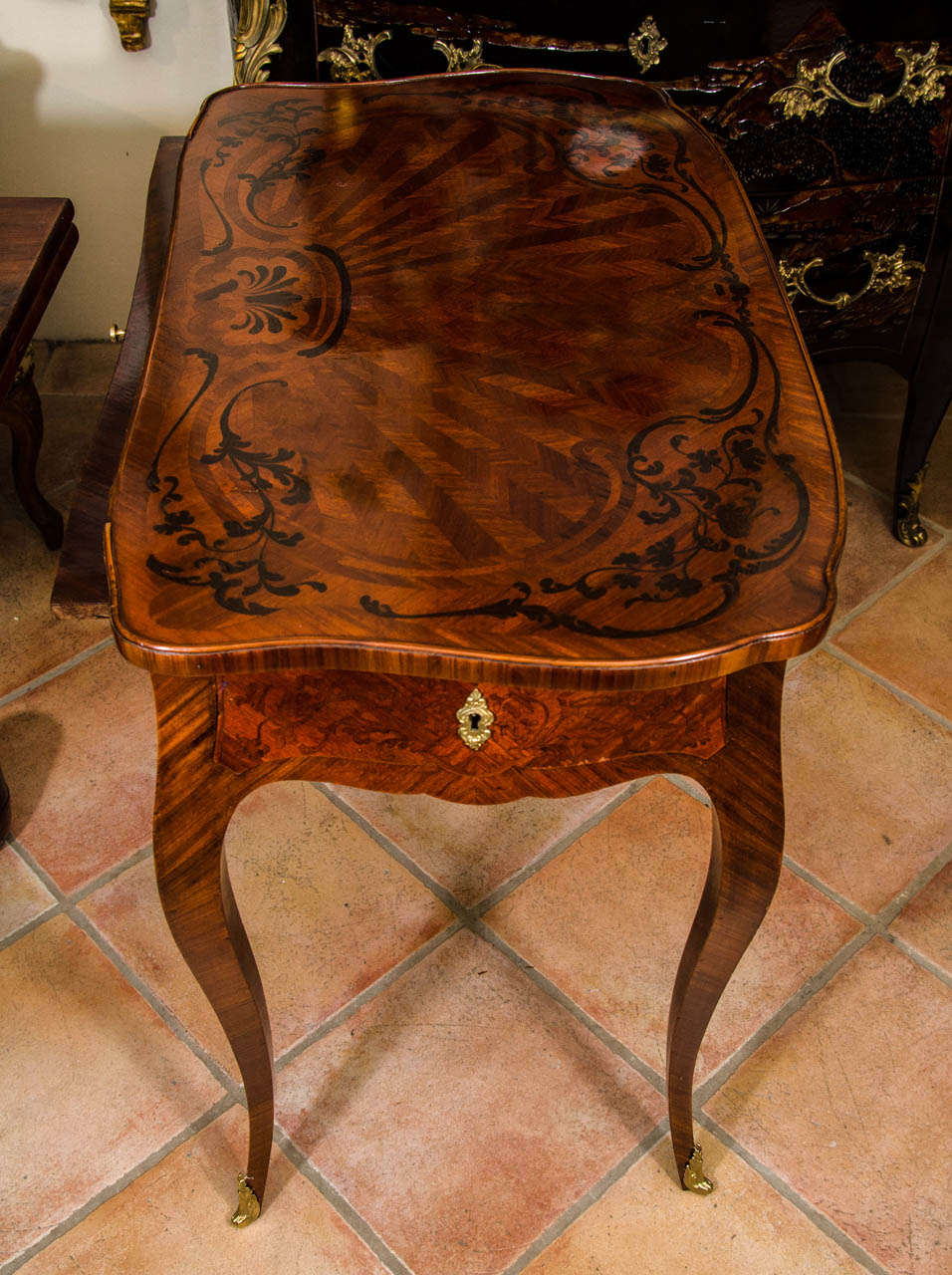Louis XV Marquetry Inlaid Table 2
