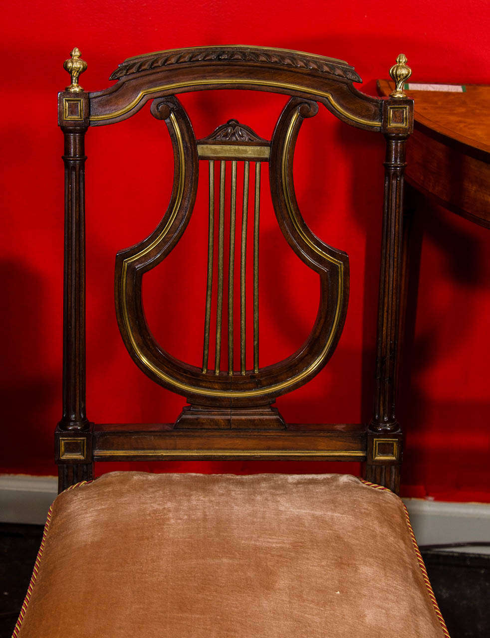 Pair of French Louis XVI Lyre-Back Side Chairs In Excellent Condition In Westwood, NJ