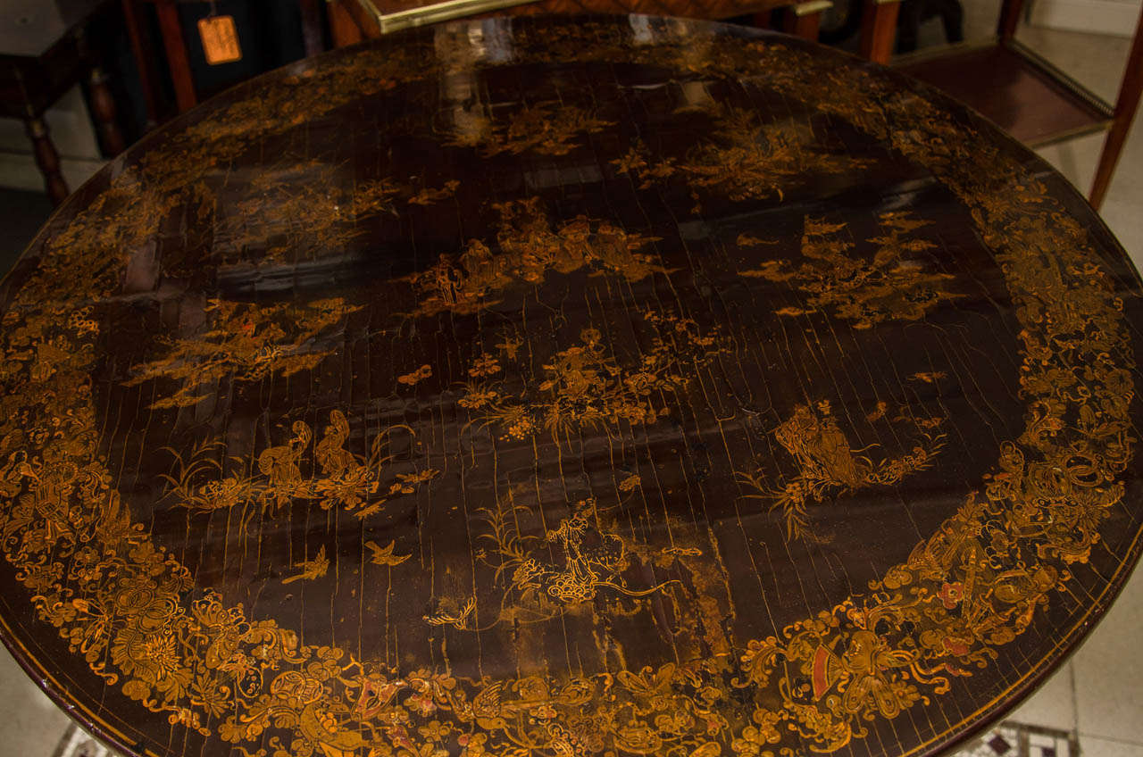 Chinese Export Lacquer Tilt Table 1