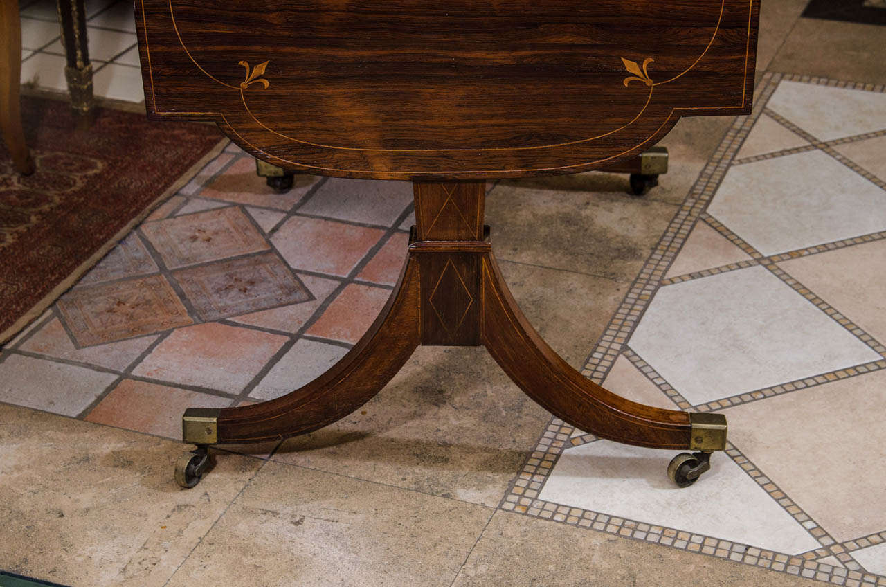 Regency Rosewood Satin Inlaid Sofa Table 1
