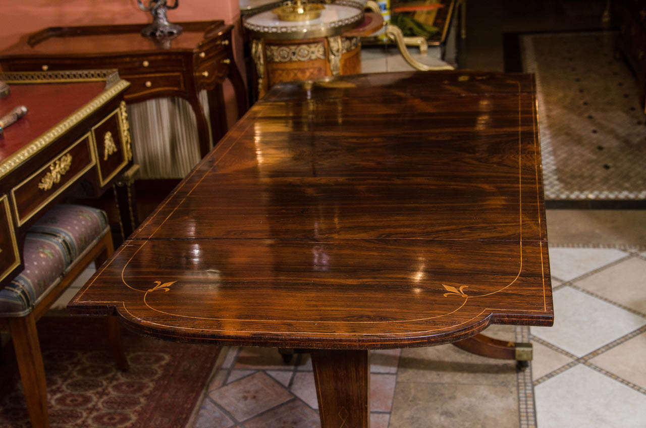 Regency Rosewood Satin Inlaid Sofa Table 2