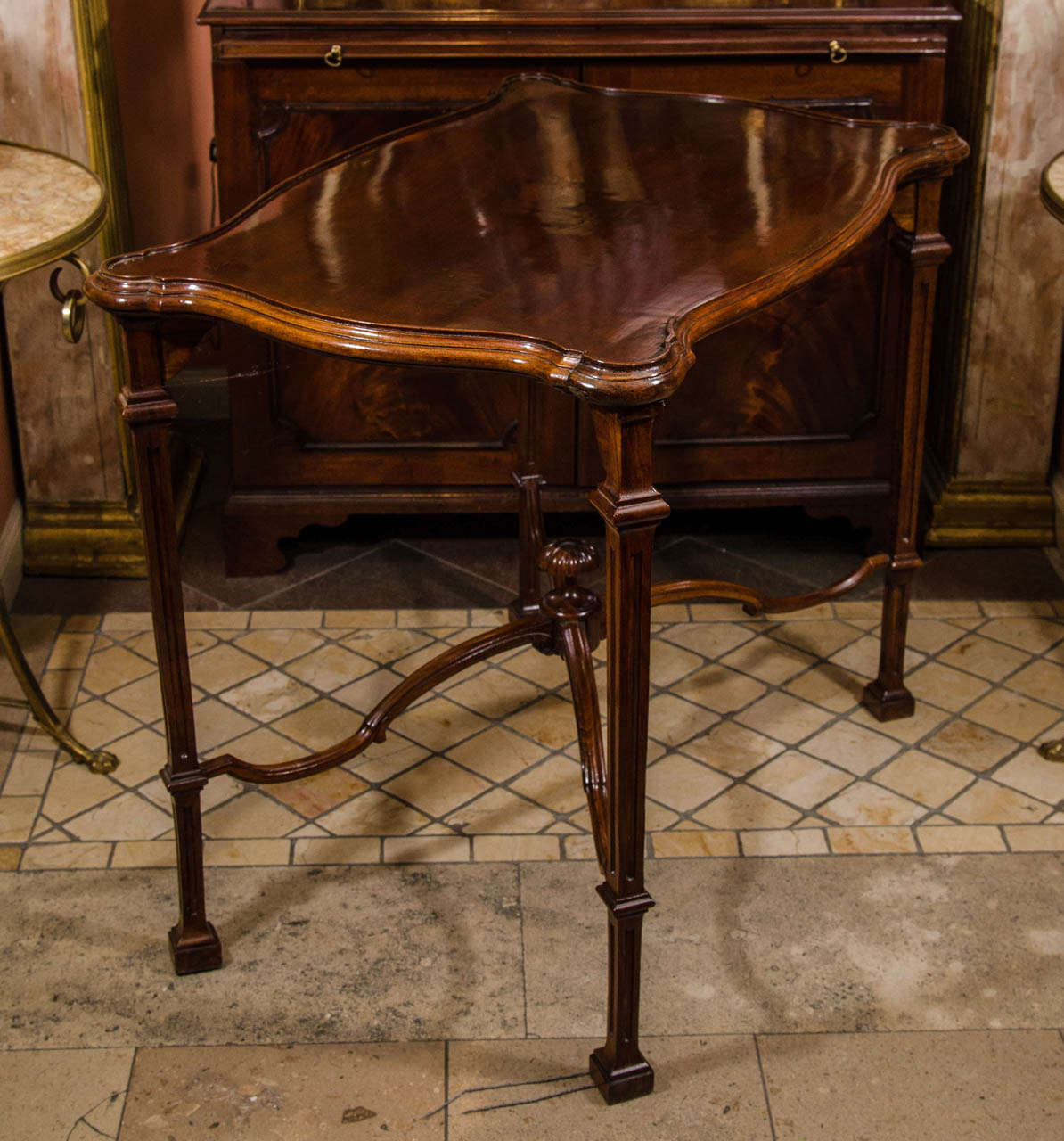 19th Century George II Mahogany Silver Table