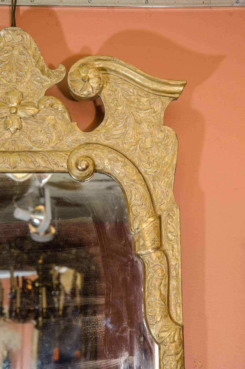 Fine George I Gilt Wood Mirror In Excellent Condition In Westwood, NJ