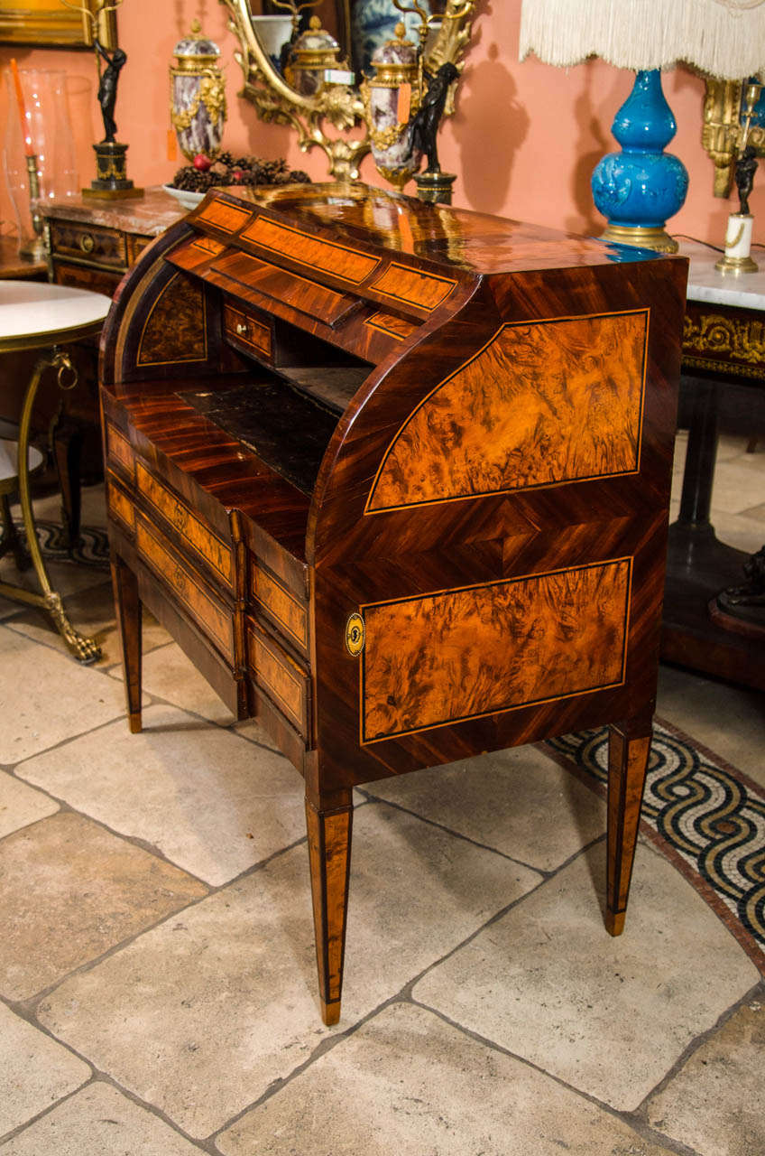18th Century and Earlier Neo Classic Walnut Inlaid Desk