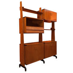 1960s Adjustable Wooden Italian Bookcase 1960s Adjustable Wooden Italian Bookcase