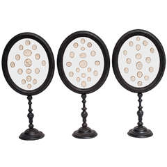 Late 18th Century Gypsum Carvings Mounted on Glass