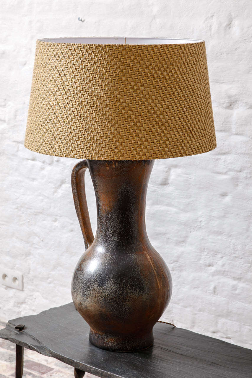 French Vallauris Table Lamp, 1960s
