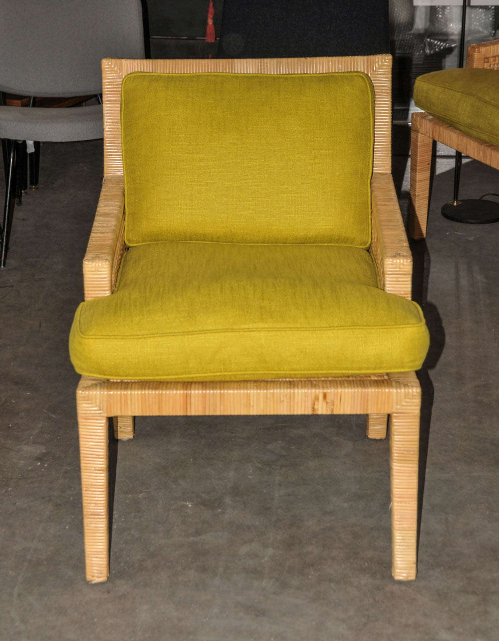 French Pair of 1980's Armchairs For Sale