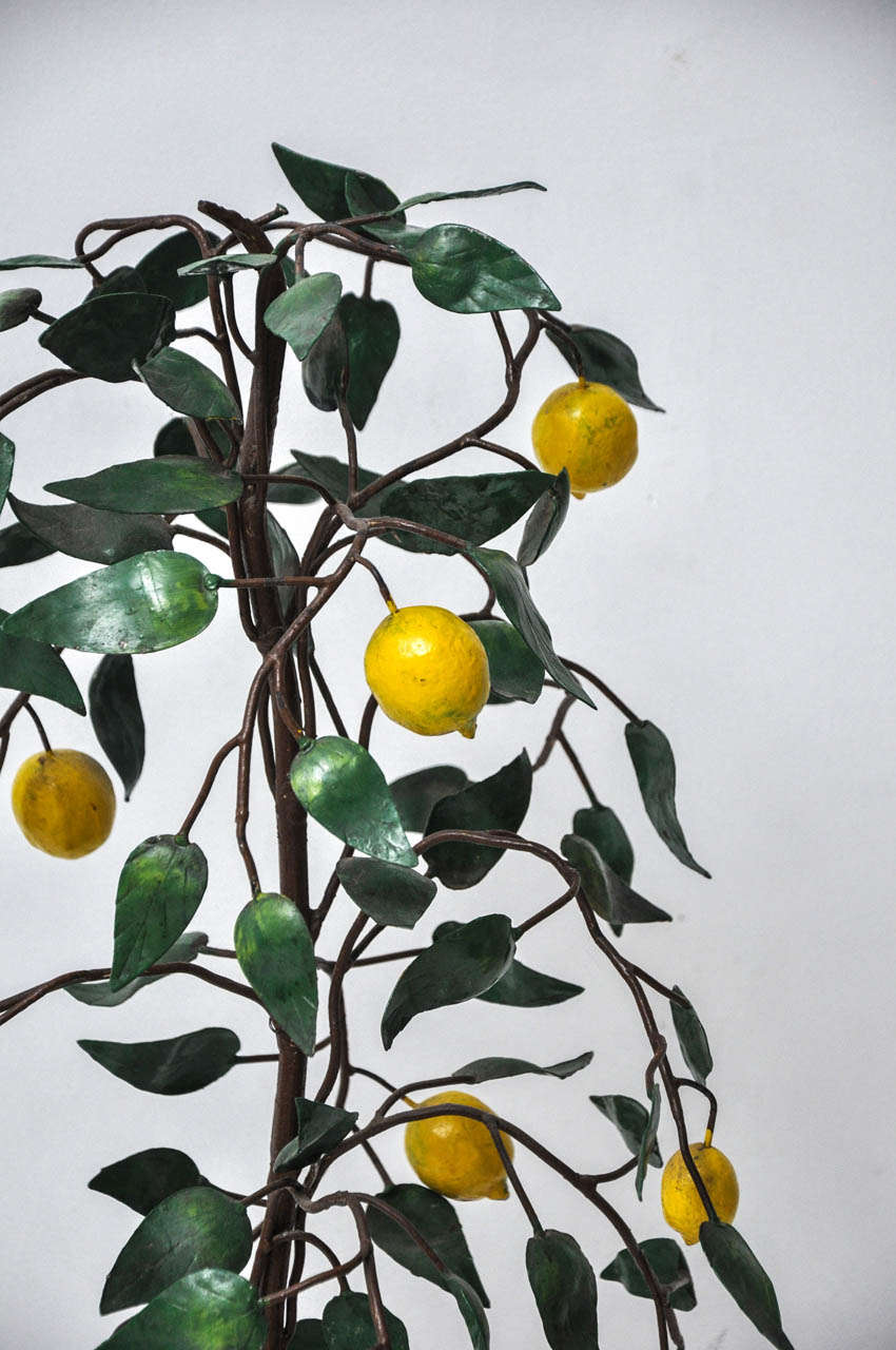 Hollywood Regency Italian Tole Lemon Tree