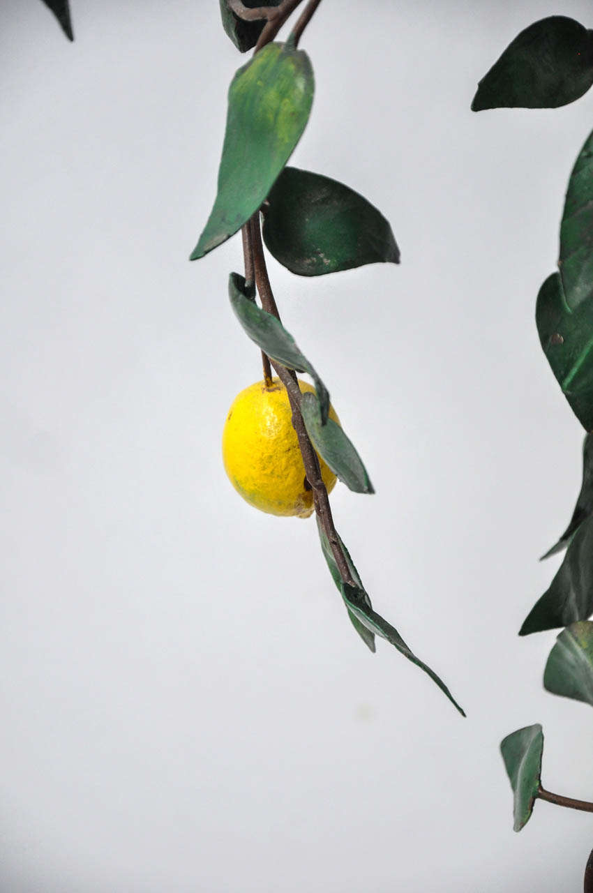 Mid-20th Century Italian Tole Lemon Tree