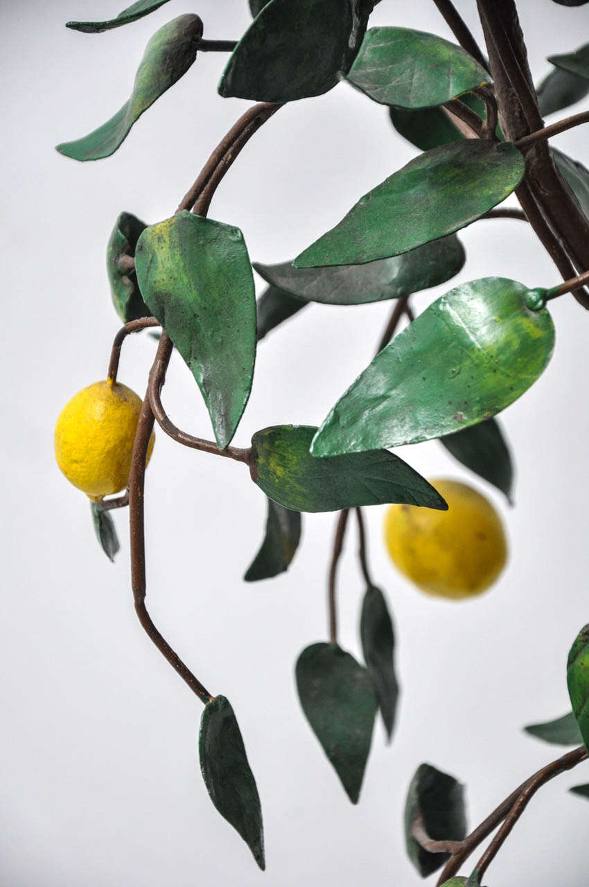 Metal Italian Tole Lemon Tree