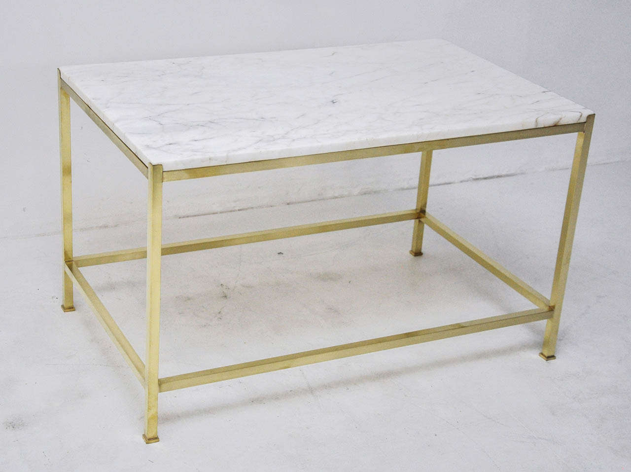 American Brass and Marble Coffee Table by Harvey Probber