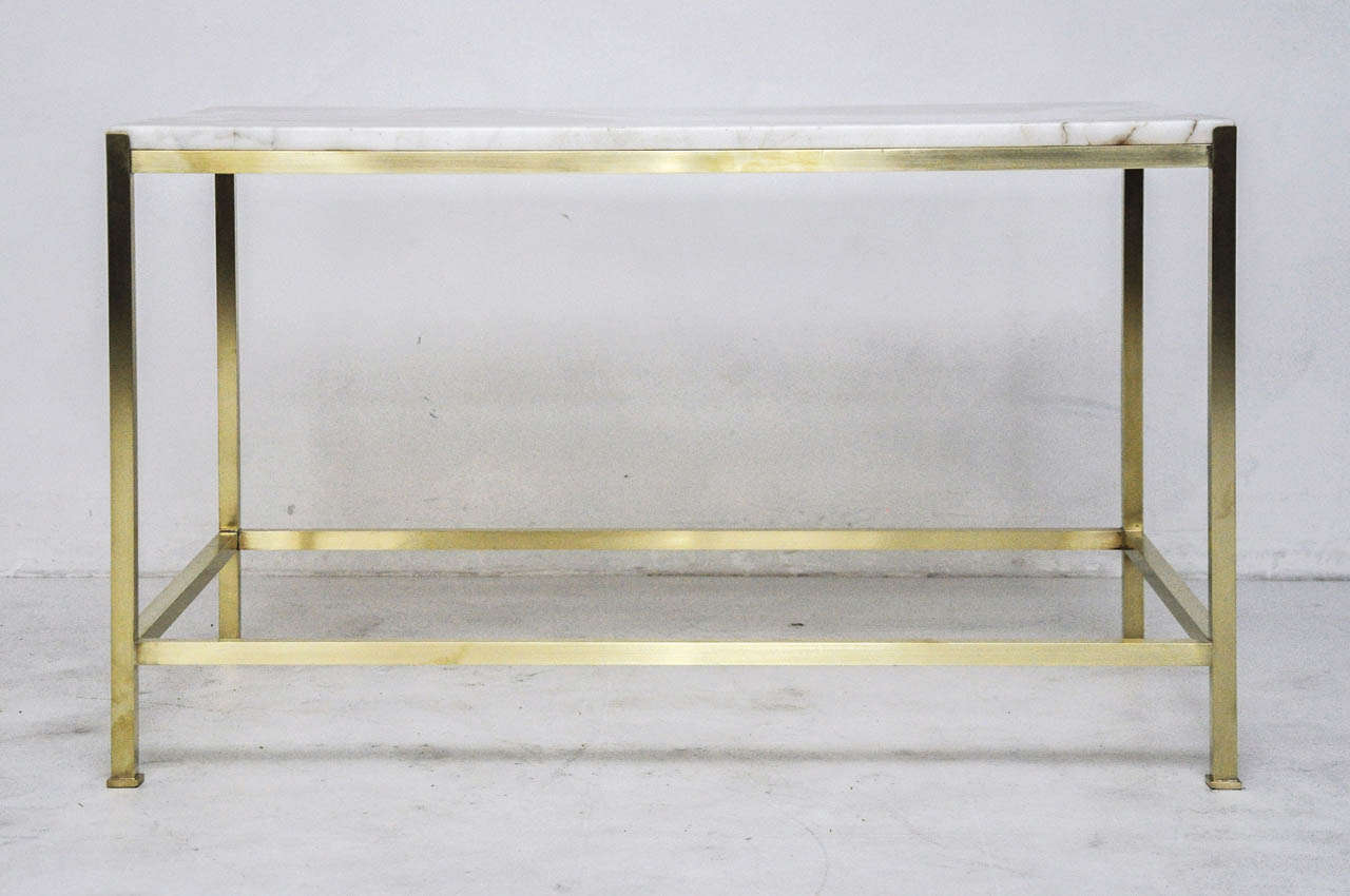 Brass and Marble Coffee Table by Harvey Probber 1