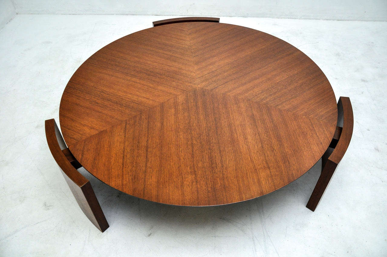 Walnut coffee table by Vladimir Kagan for Kagan-Dreyfuss.  Fully restored.