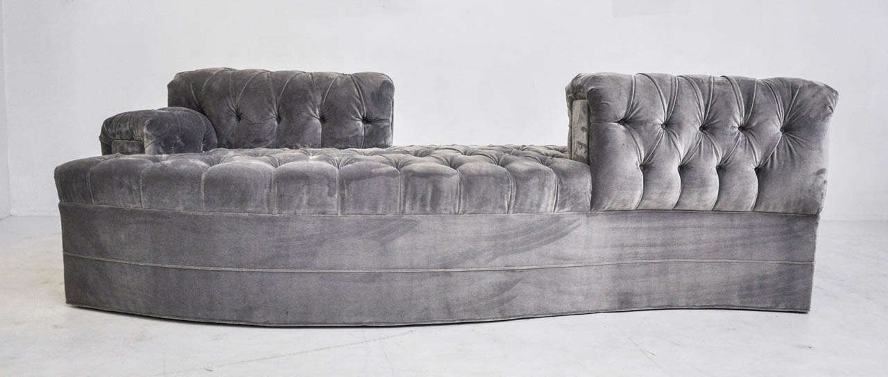 Mid-Century Modern Tete a Tete Chesterfield Sofa