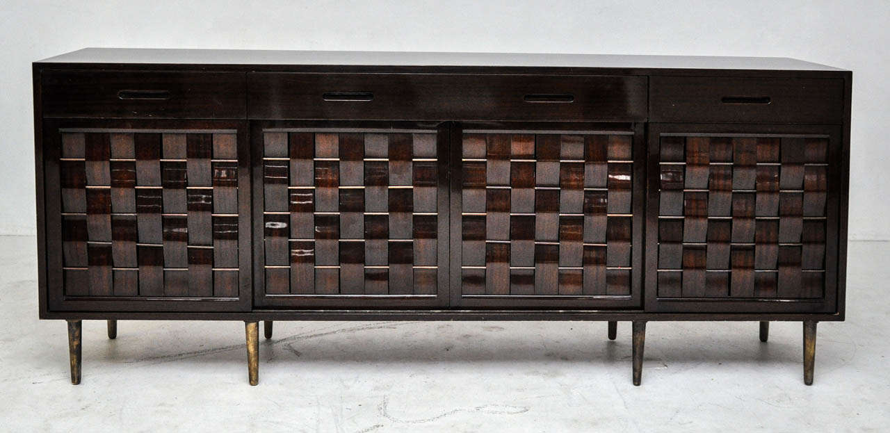 Dunbar Woven Front Credenza by Edward Wormley
