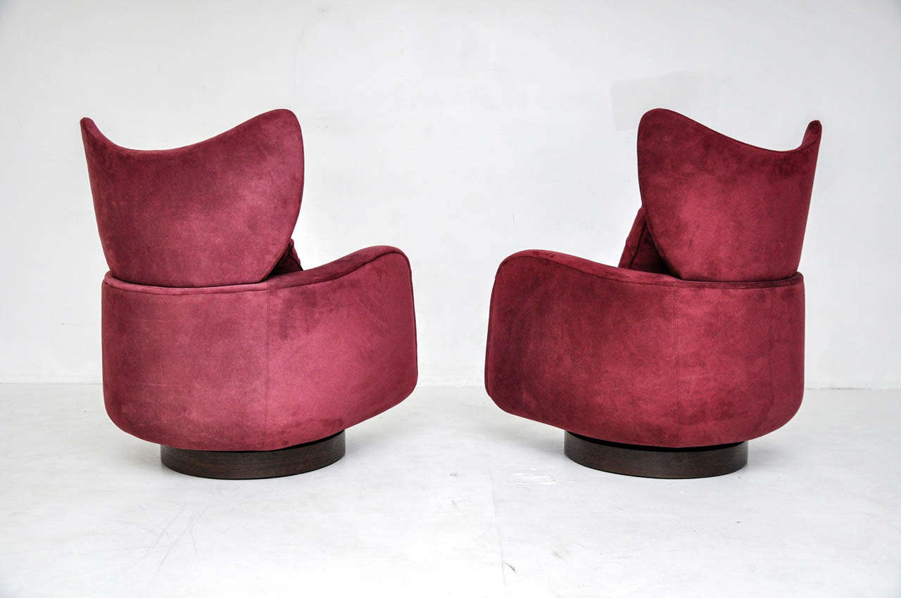 American Vladimir Kagan Swivel Lounge Chairs