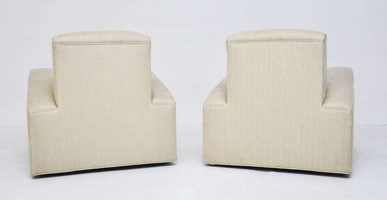 Wood Art Deco Lounge Chairs