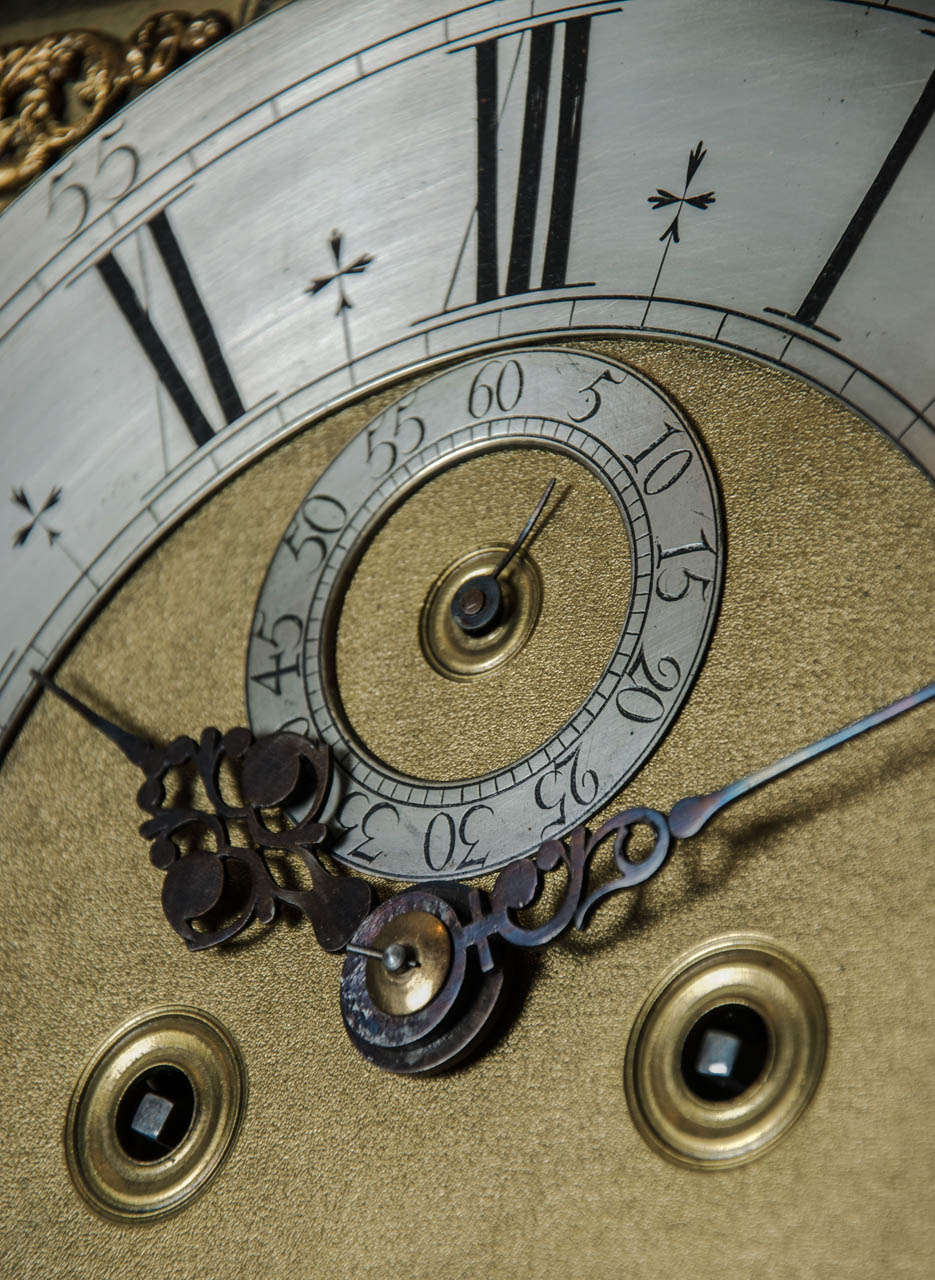 George II 18th Century Antique Burr-Yew Longcase Clock by John Stephens of London For Sale