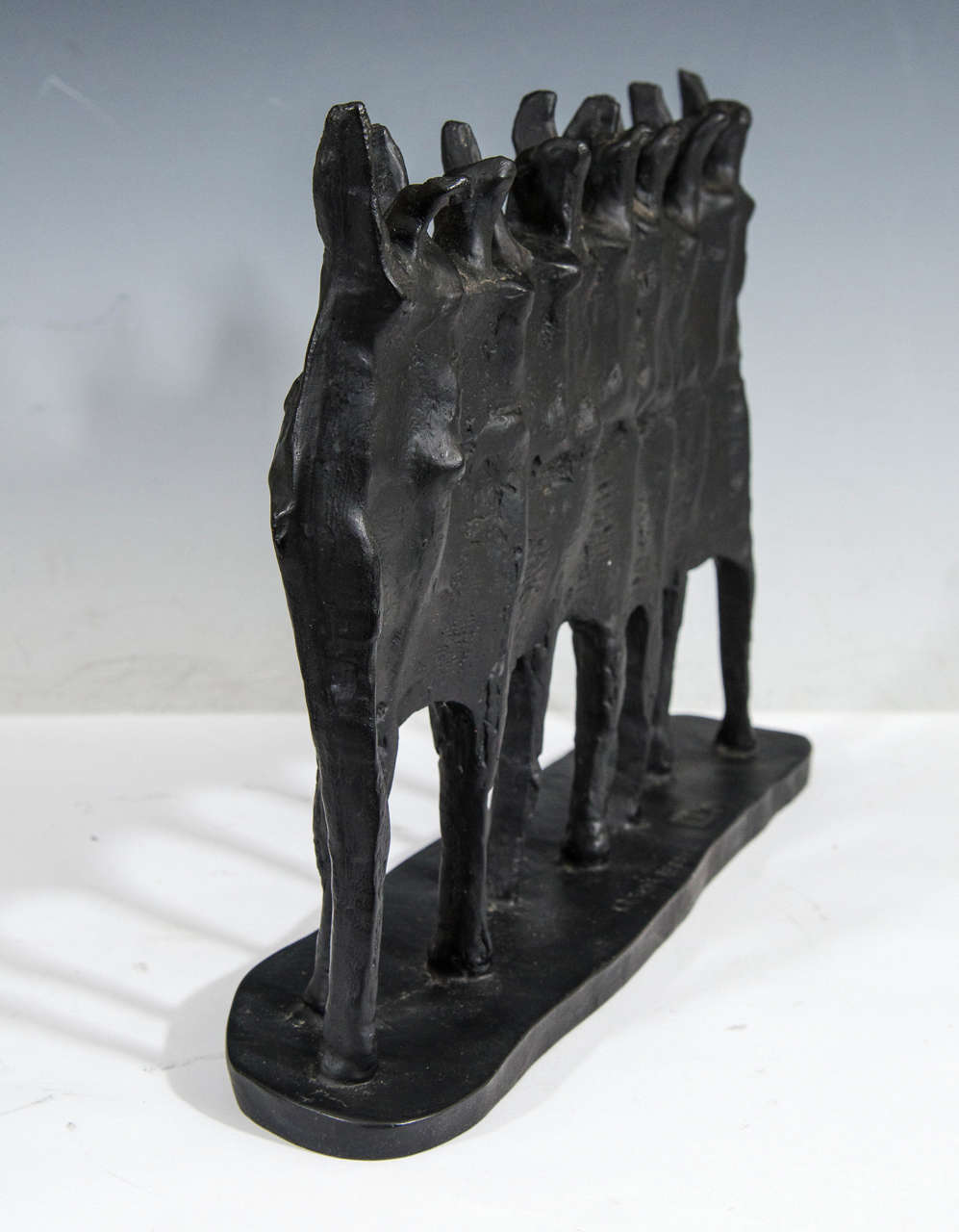 Brutalist Figural Sculpture in Resin by Krishna Reddy