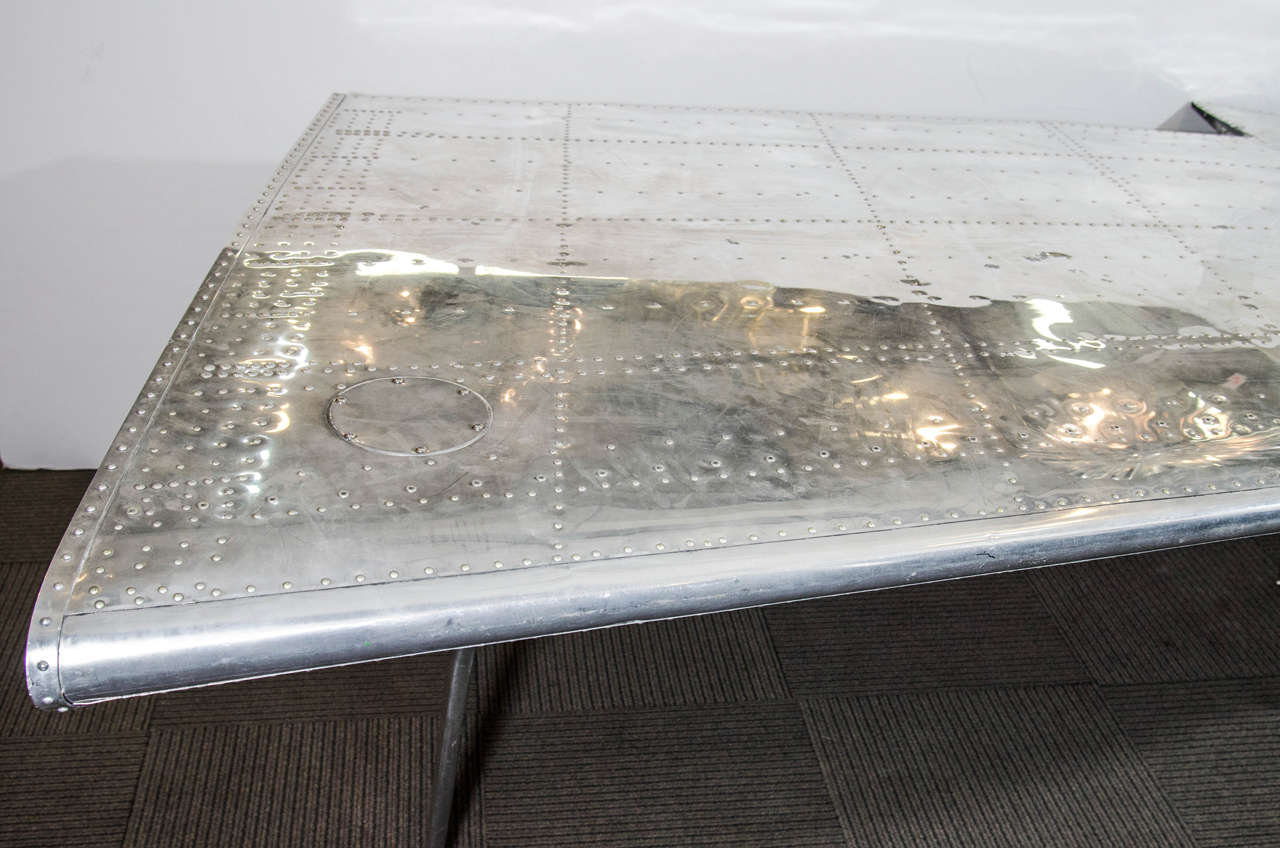 Post-Modern Vintage World War ii Dakota DC-3 Airplane Wing Table