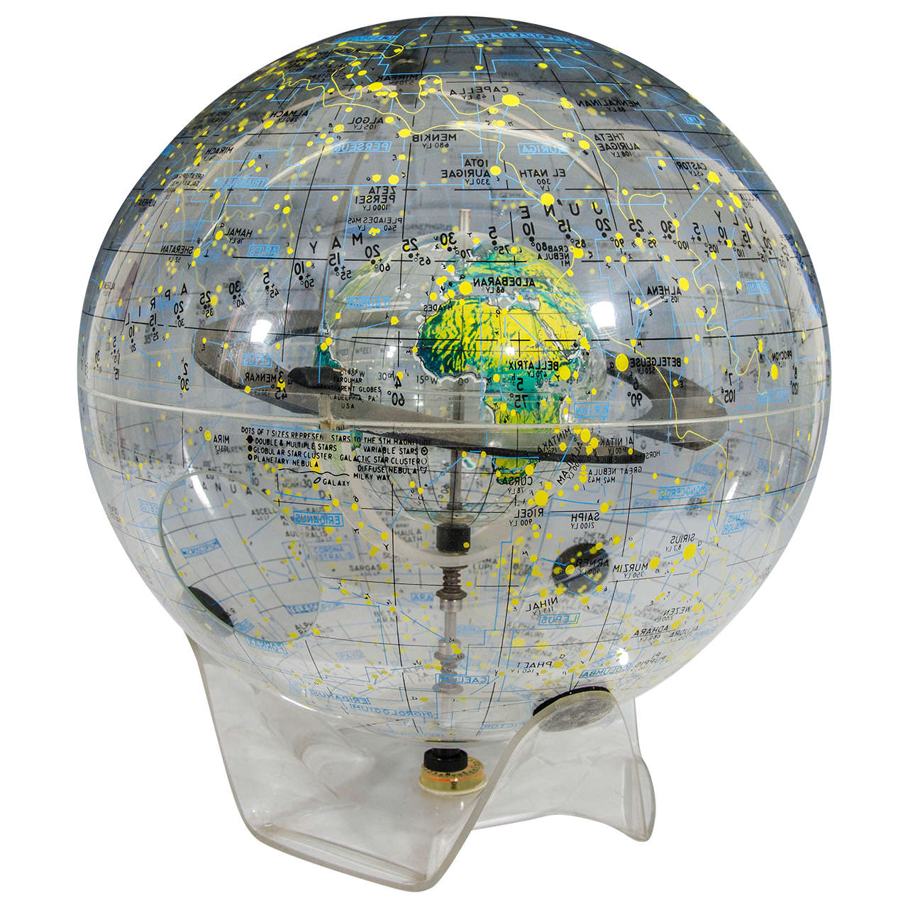Modern Farquhar Transparent Plexiglass Globe