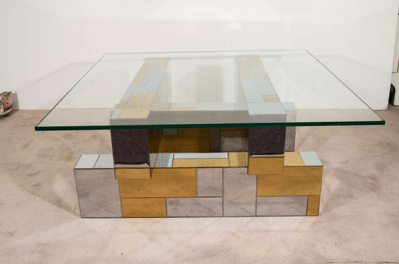 A Paul Evans Cityscape Patchwork Coffee and Cocktail Table