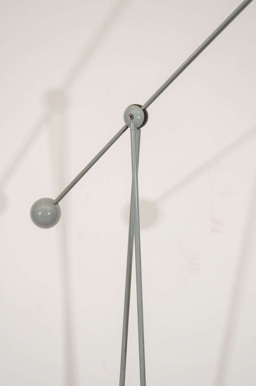 Italian Pair of Paolo Francesco Piva Articulating Floor Lamps for Stafano Cevoli in Gray