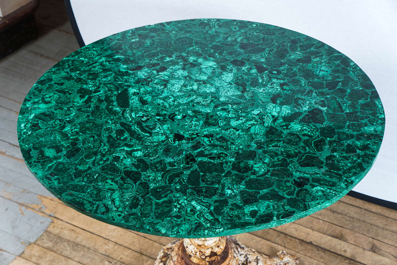 Malachite Table In Excellent Condition For Sale In Hudson, NY