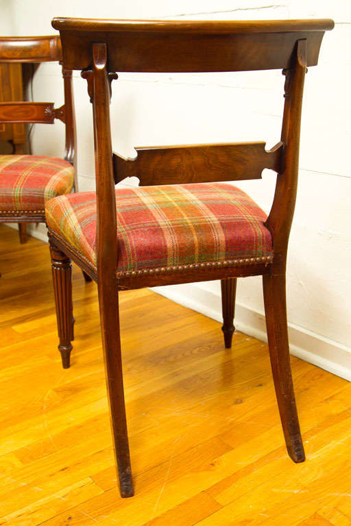 Set of 6 English Regency Mahogany Dining Chairs For Sale 6