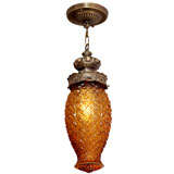 SALE SALE!   Antique Amber Ceiling Pendant France Entrance SALE FROM $1700