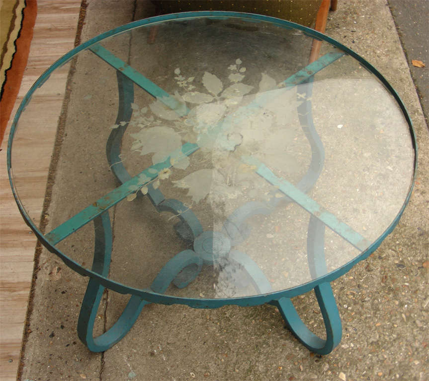 Gilt 1950s Coffee Table For Sale