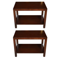 Pair Of Gibbings Two-tiered Side Tables