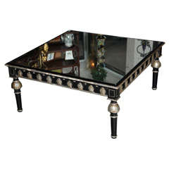 Vintage Coffee Table with Antique Mirrored Top