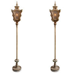 Antique Pair of Venetian Floor Lamps