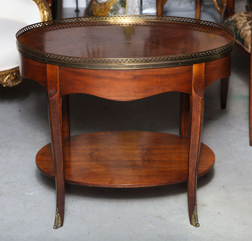 Pair of Baker Two Tiered Bouillotte Tables