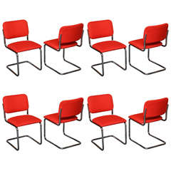 EIGHT Marcel Breuer Cesca Chairs by Knoll