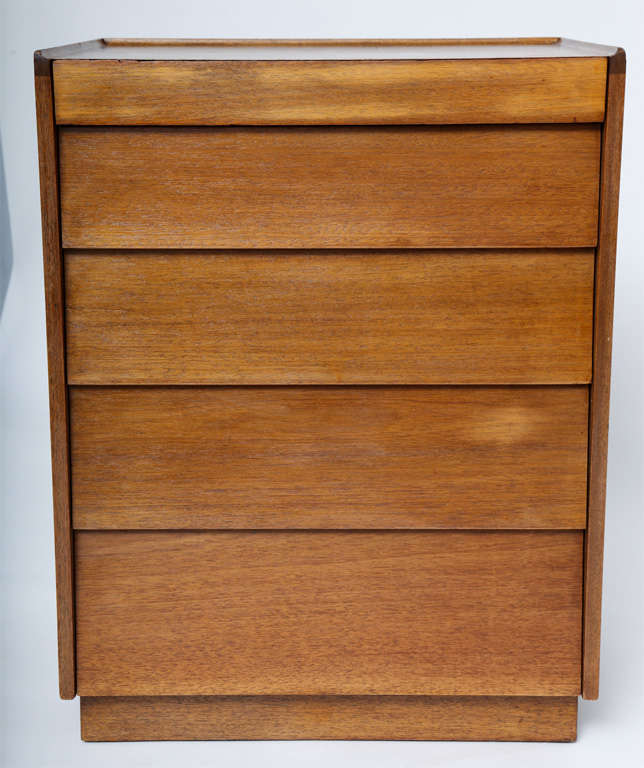 Pair of 5 drawer Nightstands /Dresser designed by 
Edward Wormley for Dunbar, model #4559
Bleached Mahogany,Original Finish