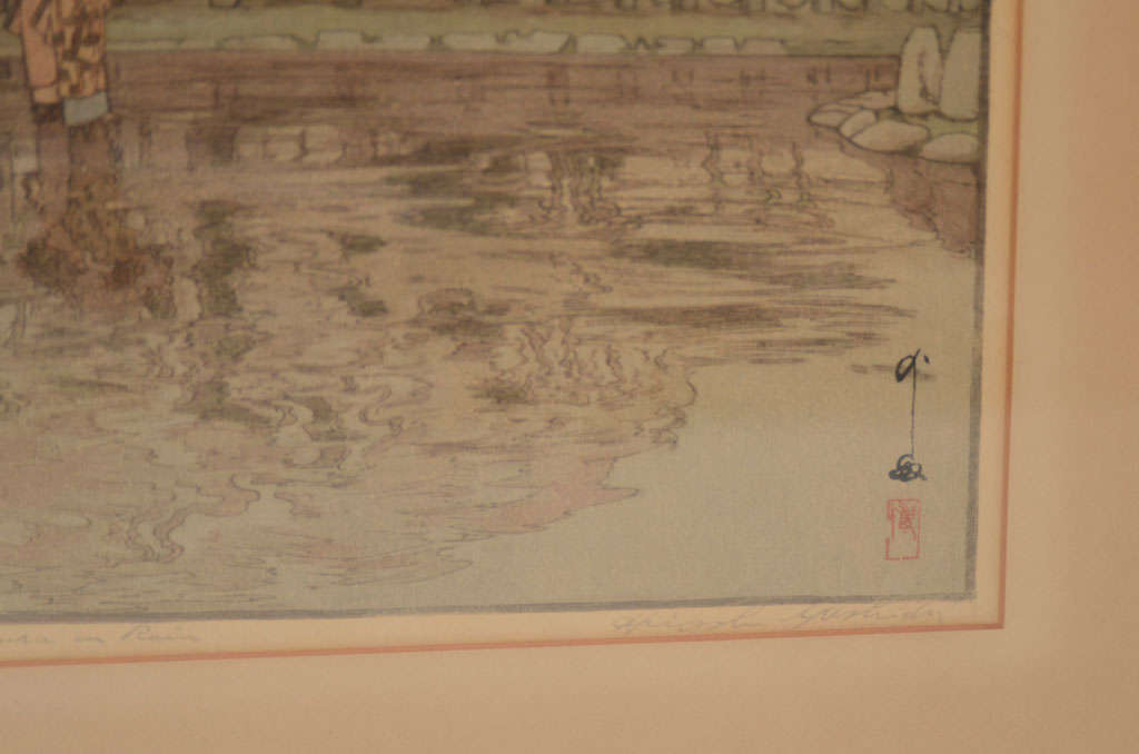 Two Hiroshi Yoshida Early Prints, Jizuri Seals 1