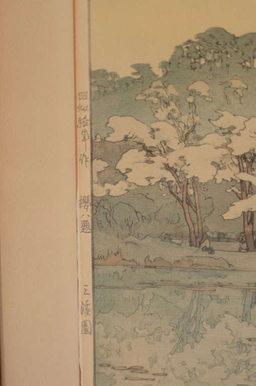 Two Hiroshi Yoshida Early Prints, Jizuri Seals 4