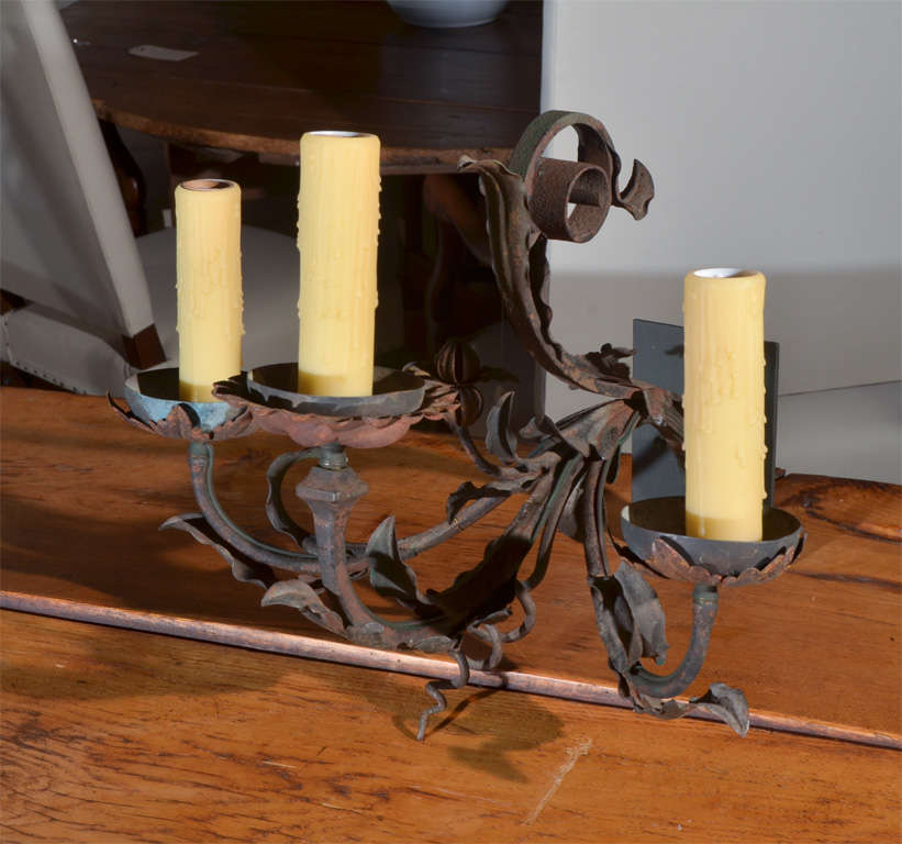 19th c Iron sconces