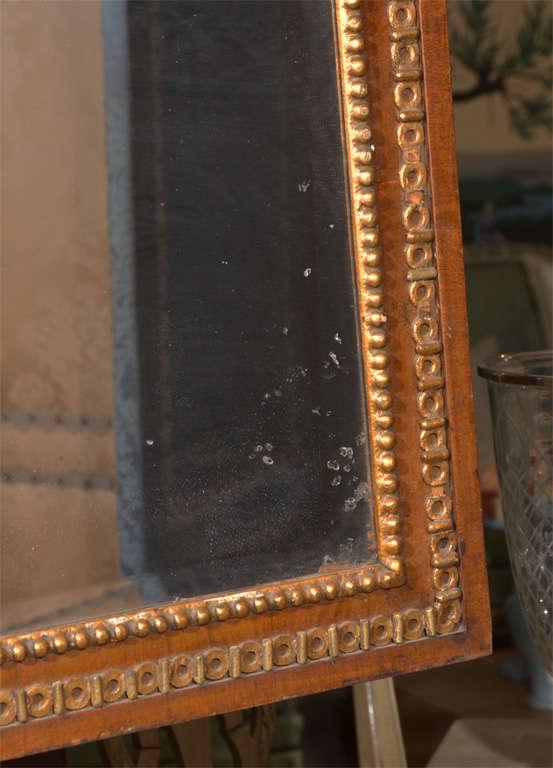 Antique Mahogany Beveled Mirror 2