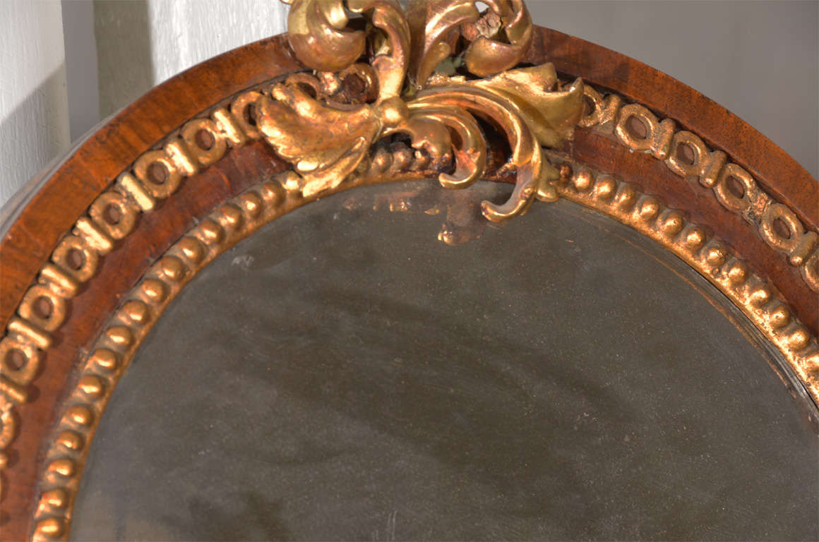 Antique Mahogany Beveled Mirror 4