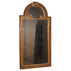 Antique Mahogany Beveled Mirror