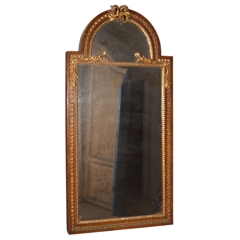 Antique Mahogany Beveled Mirror For Sale at 1stDibs