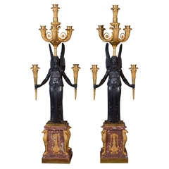 Pair Empire style candelabra