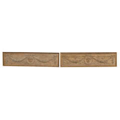 Pair Carved Oak Bas Reliefs