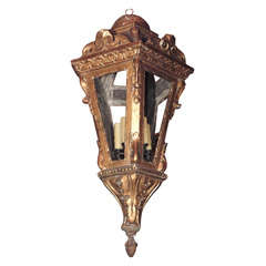 Italian Gilt Wood Lantern