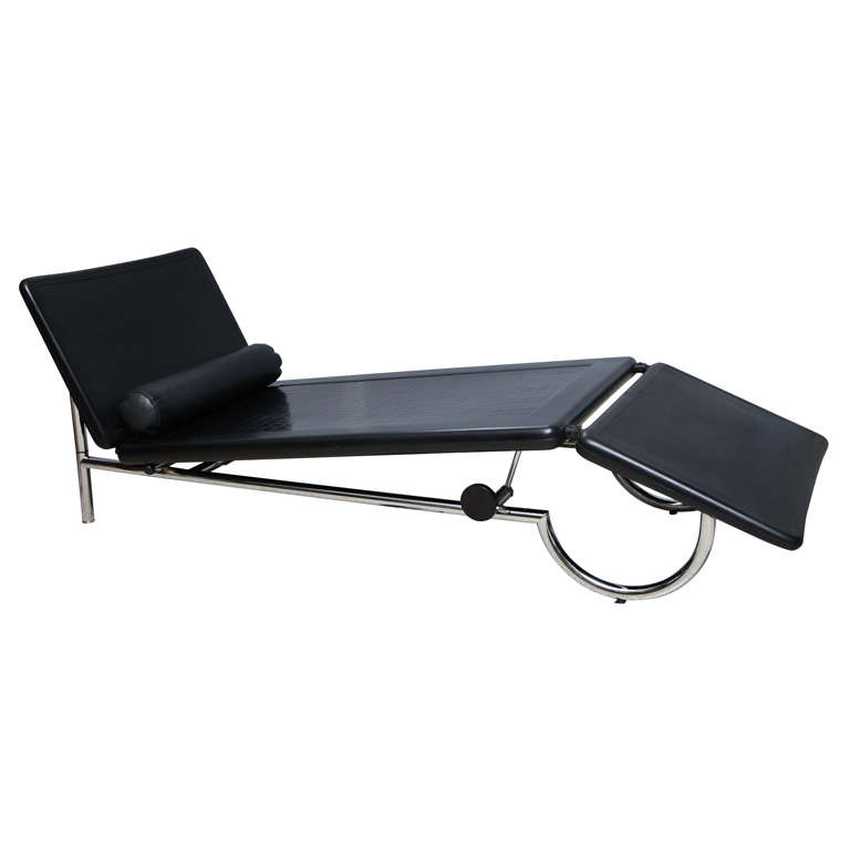 80's Rubber Tread Chaise Lounge by Dema Italia